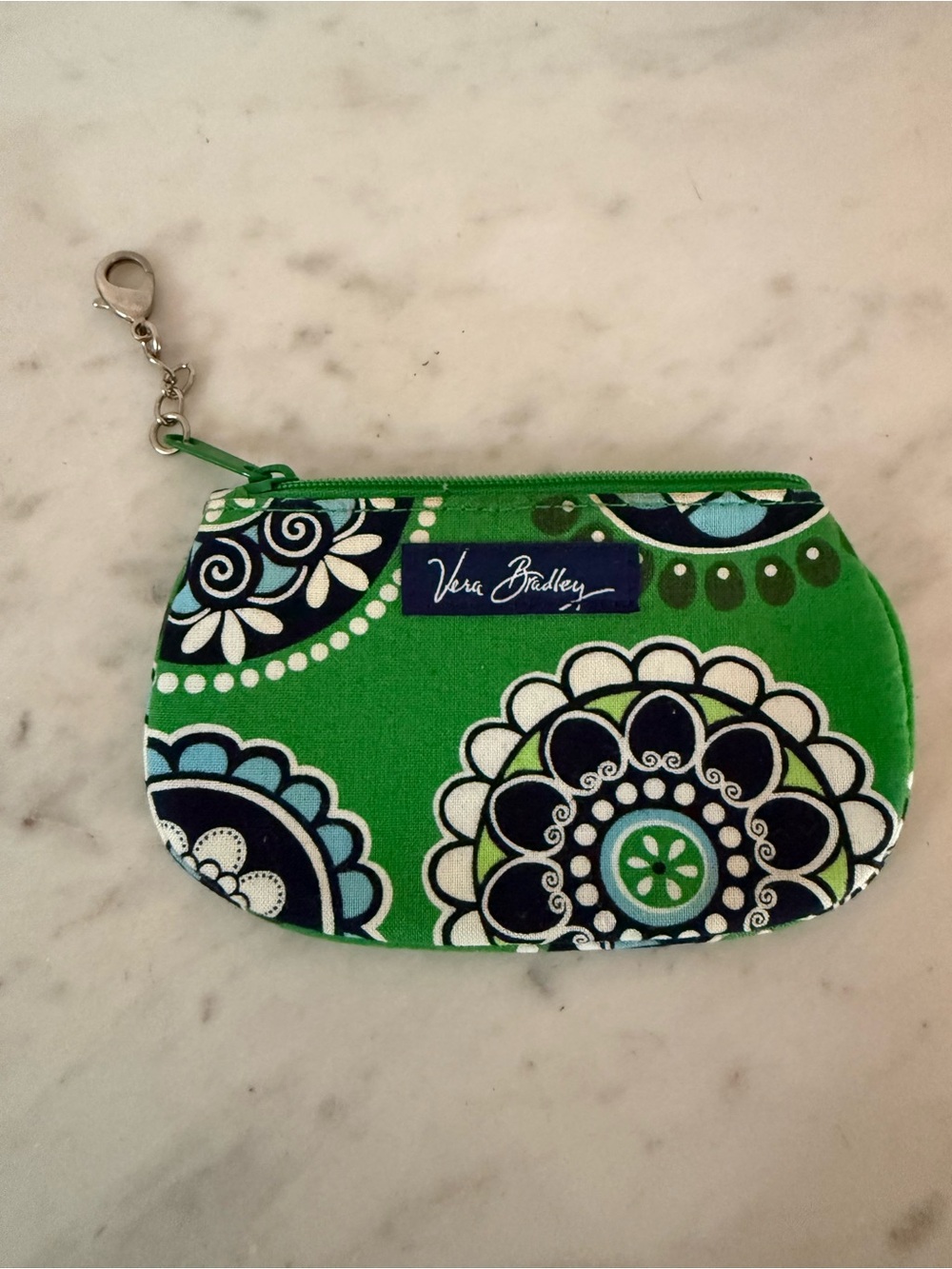 Vera Bradley Keychain Coin Purse / ID holder CUPCAKE Retired Vintage 💚 NWOT